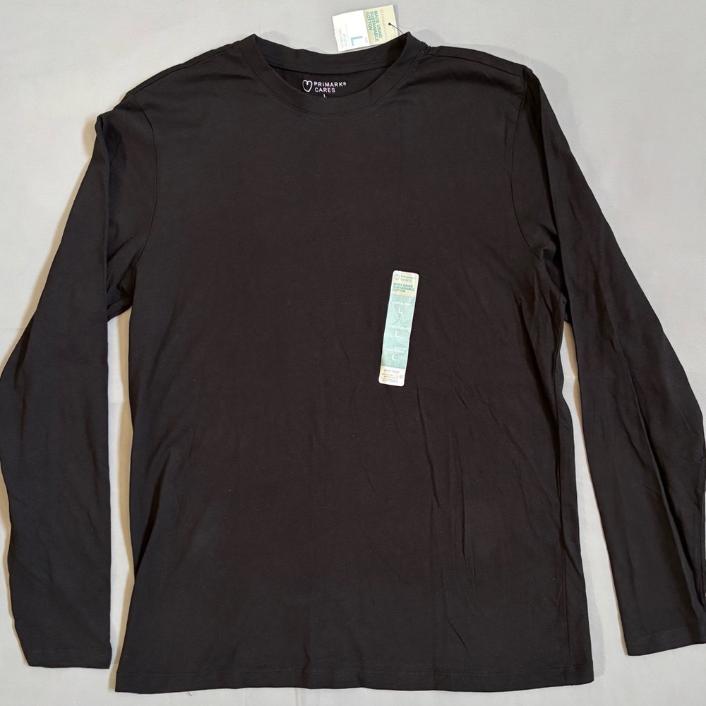 Primark Men's Long Sleeve Shirt Trio - Black, Navy, Light Gray - Picture 6 of 9